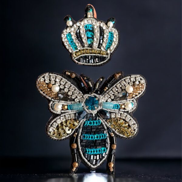 Honeybee crown set blue