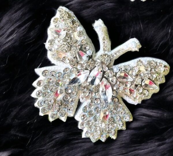 Crystal butterfly brooch