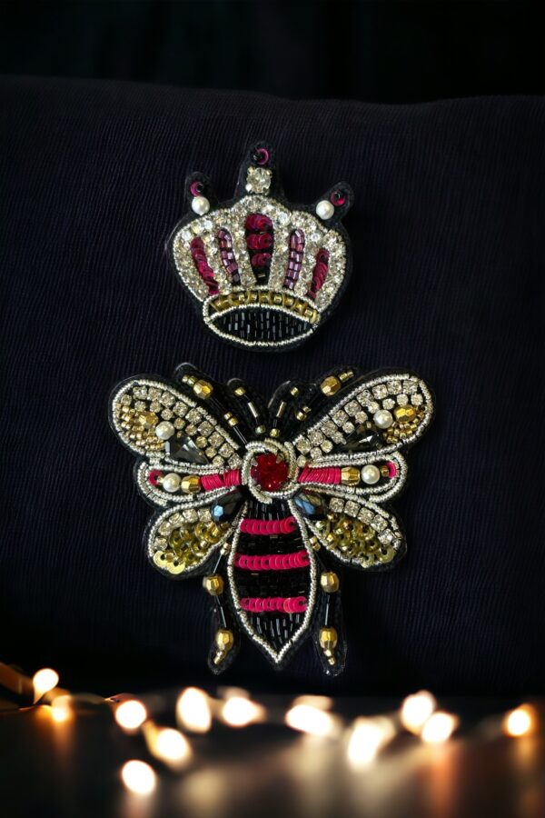 Hot pink honey bee crown set