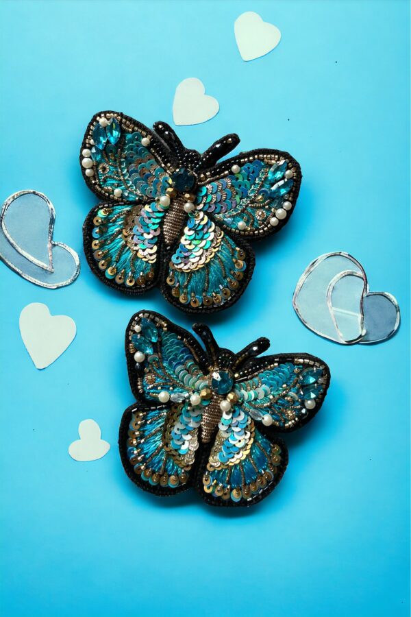 Golden and blue butterfly