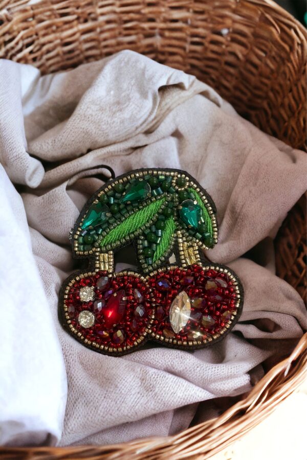 The Cherry on top brooch