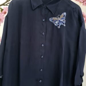 Butterfly Hand-Embroidered Shirt