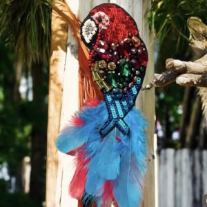Multicoloured parrot Brooch