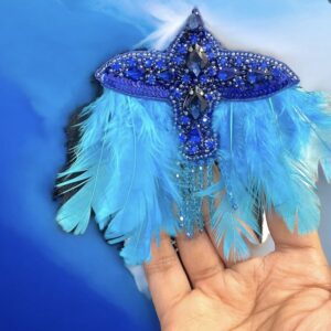 Blue phoenix Broooch