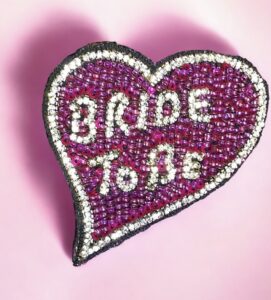 Hand embroidered [wedding] brooch for saree and blazer