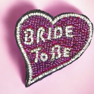 Hand embroidered [wedding] brooch for saree and blazer