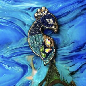 Peacock Brooch
