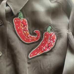 Red Chilli Hand-Embroidered Shirt
