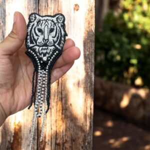 Tiger Brooch (Black and white )