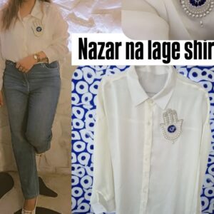 Evil Eye Hand-Embroidered Shirt